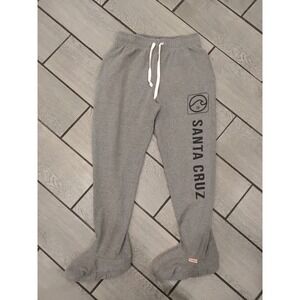 Feejays Santa Cruz CA Graphic Footie Sweatpants Gray Mens Medium